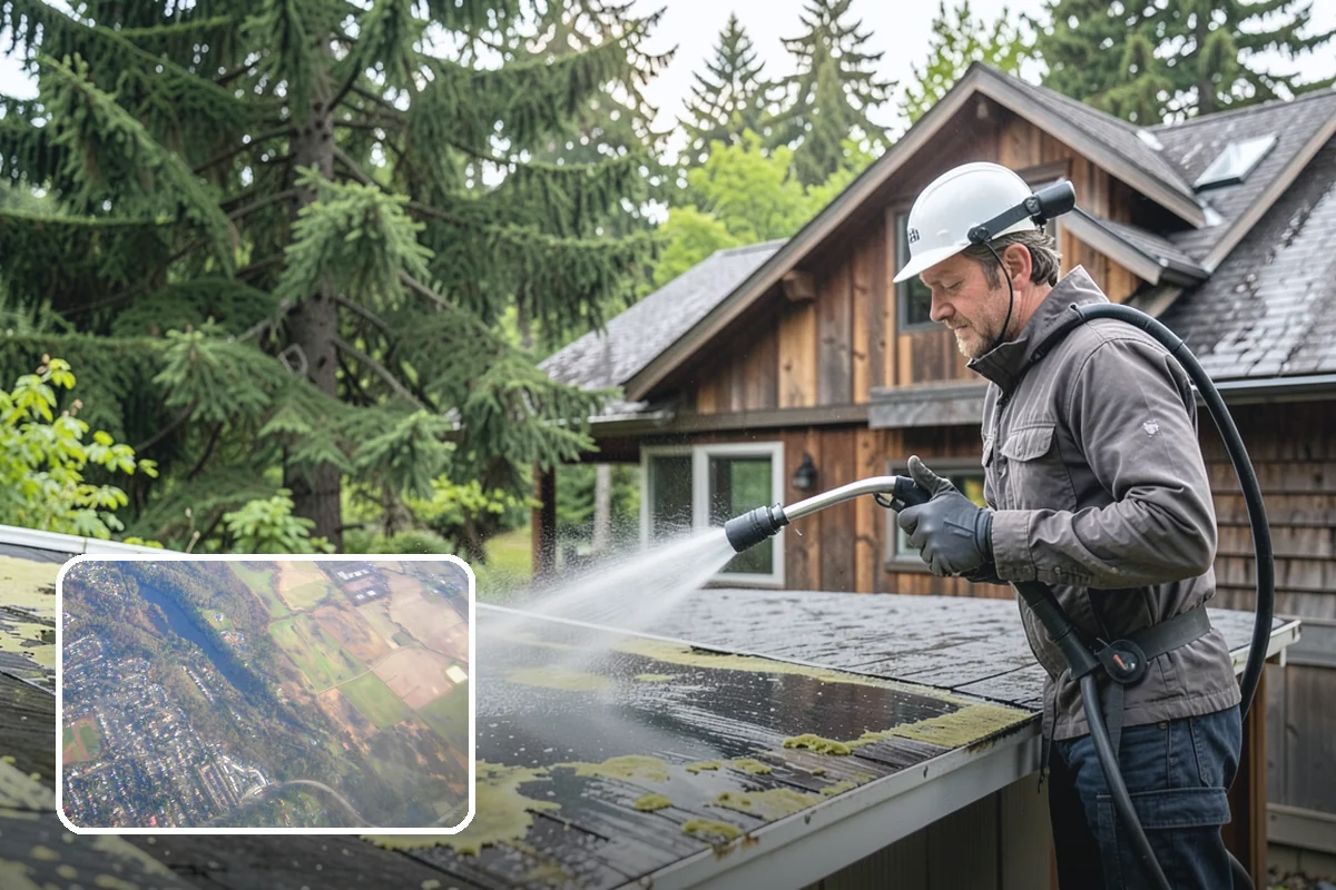 Soft House Washing in Algona, King County, WA - Eliminates the danger of water pushed behind siding