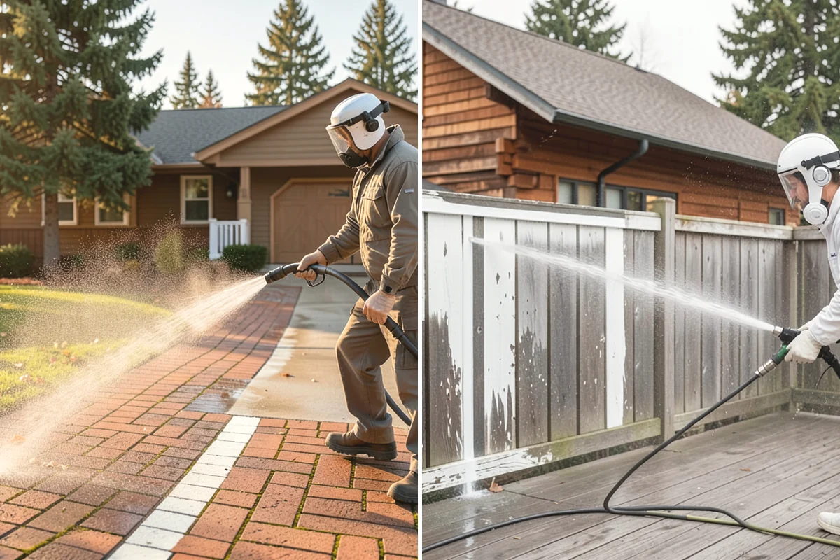 Soft House Washing in Black Diamond, King County, WA - Evaluate the home for pressure-sensitive materials and entry points