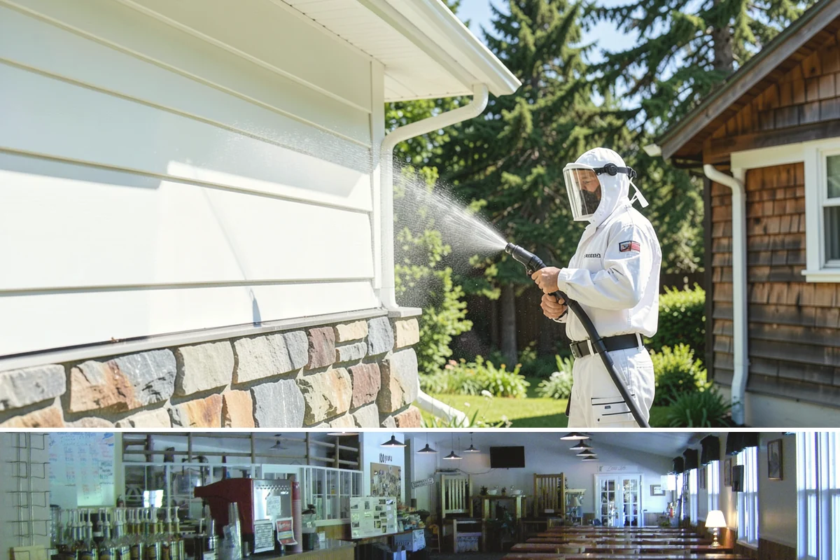 Soft House Washing in Black Diamond, King County, WA - The drier stretches from June through September let the low-pressure rinse dry cleanly and slow future regrowth.