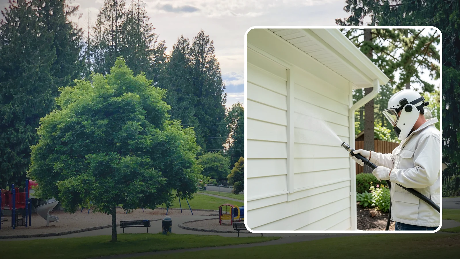 Soft House Washing in Bonney Lake, Pierce County, WA - Soft house washing uses low pressure and specialized detergents to clean delicate siding without the risk of gouging or water...