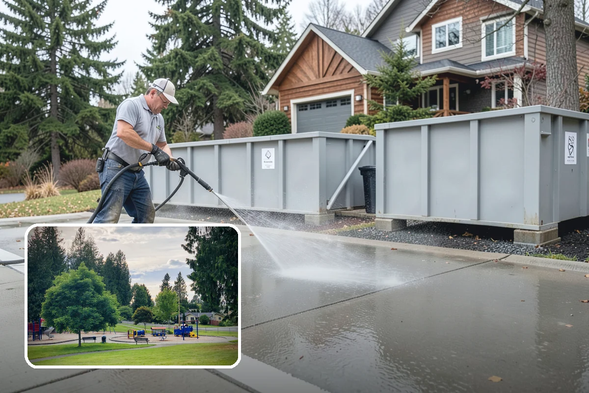 Soft House Washing in Bonney Lake, Pierce County, WA - Eliminates the danger of water pushed behind siding