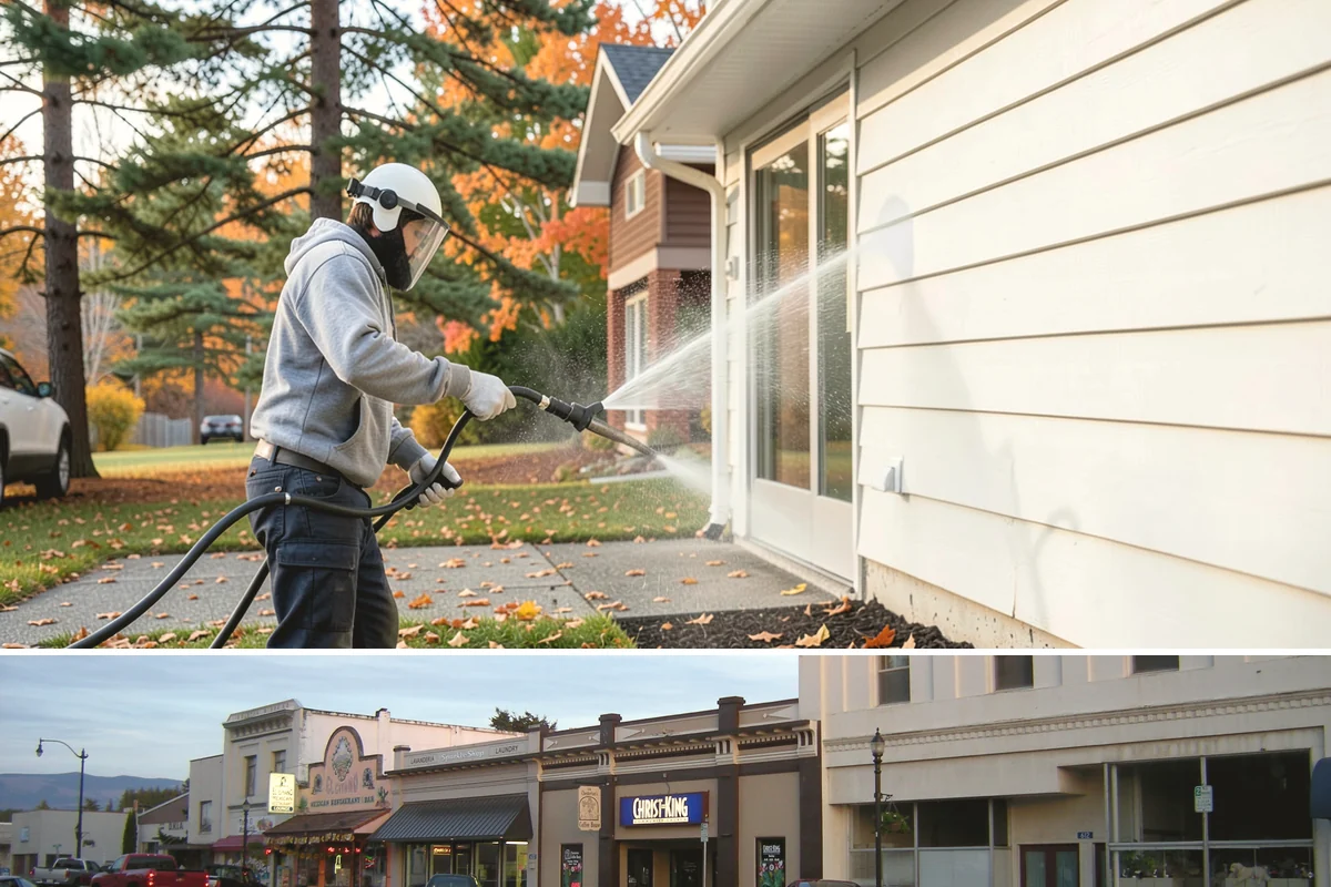 Soft House Washing in Burlington, Skagit County, WA - The drier stretches from June through September let the low-pressure rinse dry cleanly and slow future regrowth.