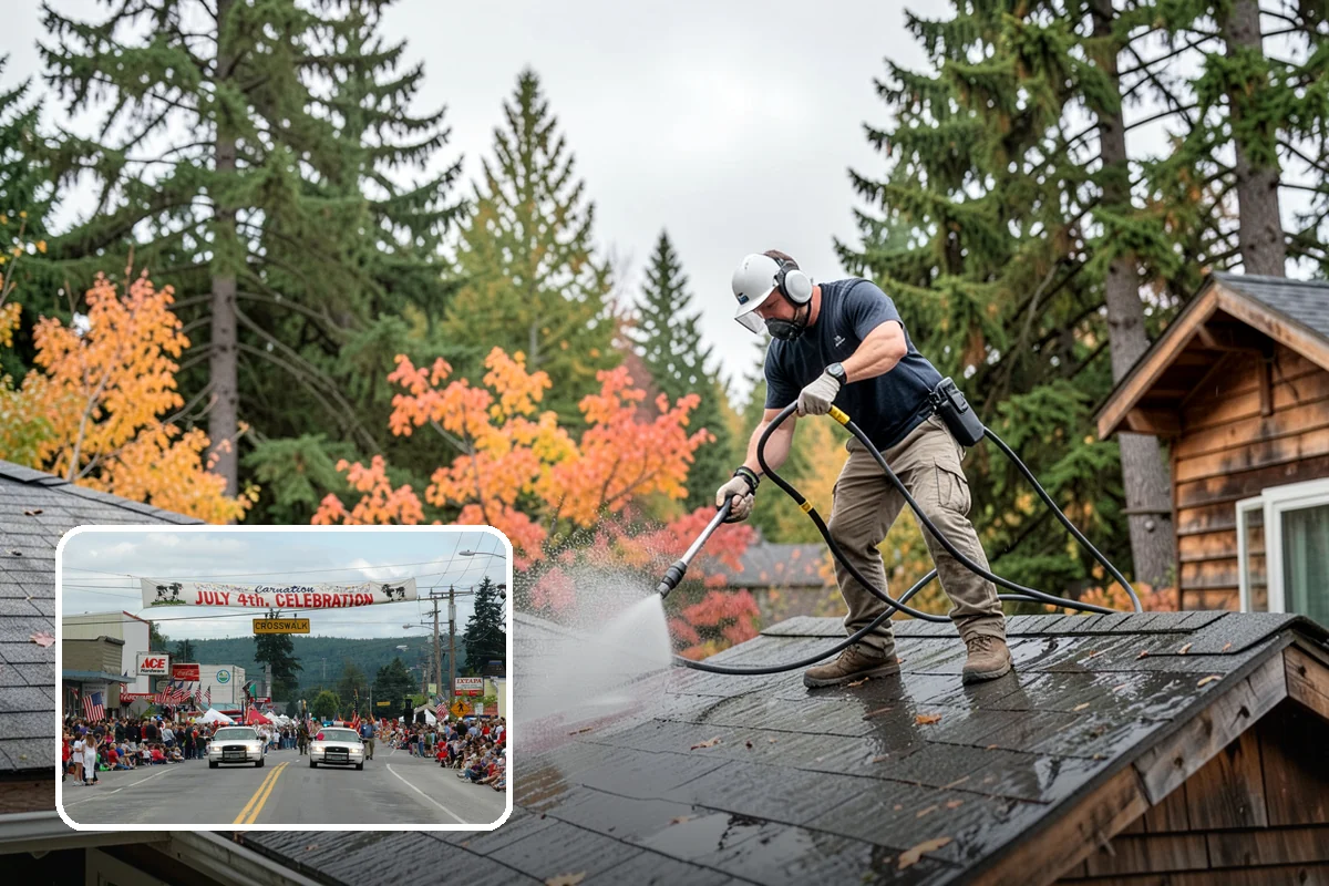 Soft House Washing in Carnation, King County, WA - Eliminates the danger of water pushed behind siding