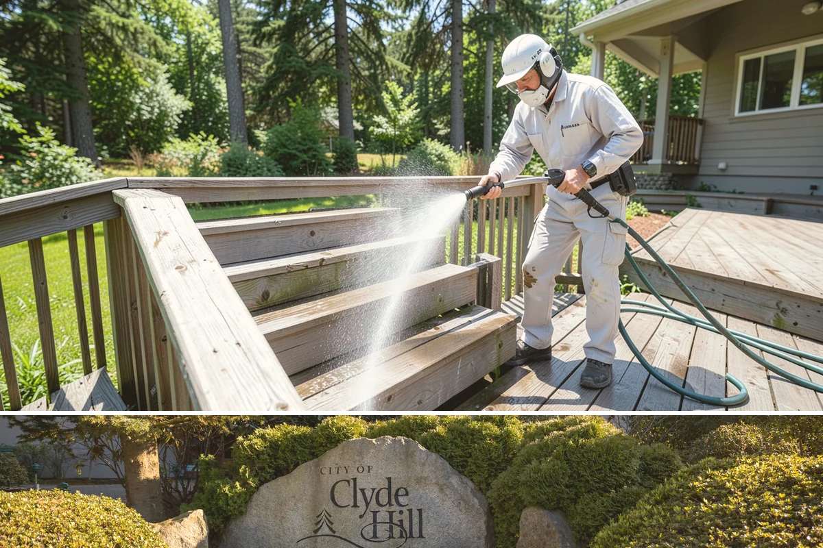 Soft House Washing in Clyde Hill, King County, WA - The drier stretches from June through September let the low-pressure rinse dry cleanly and slow future regrowth.