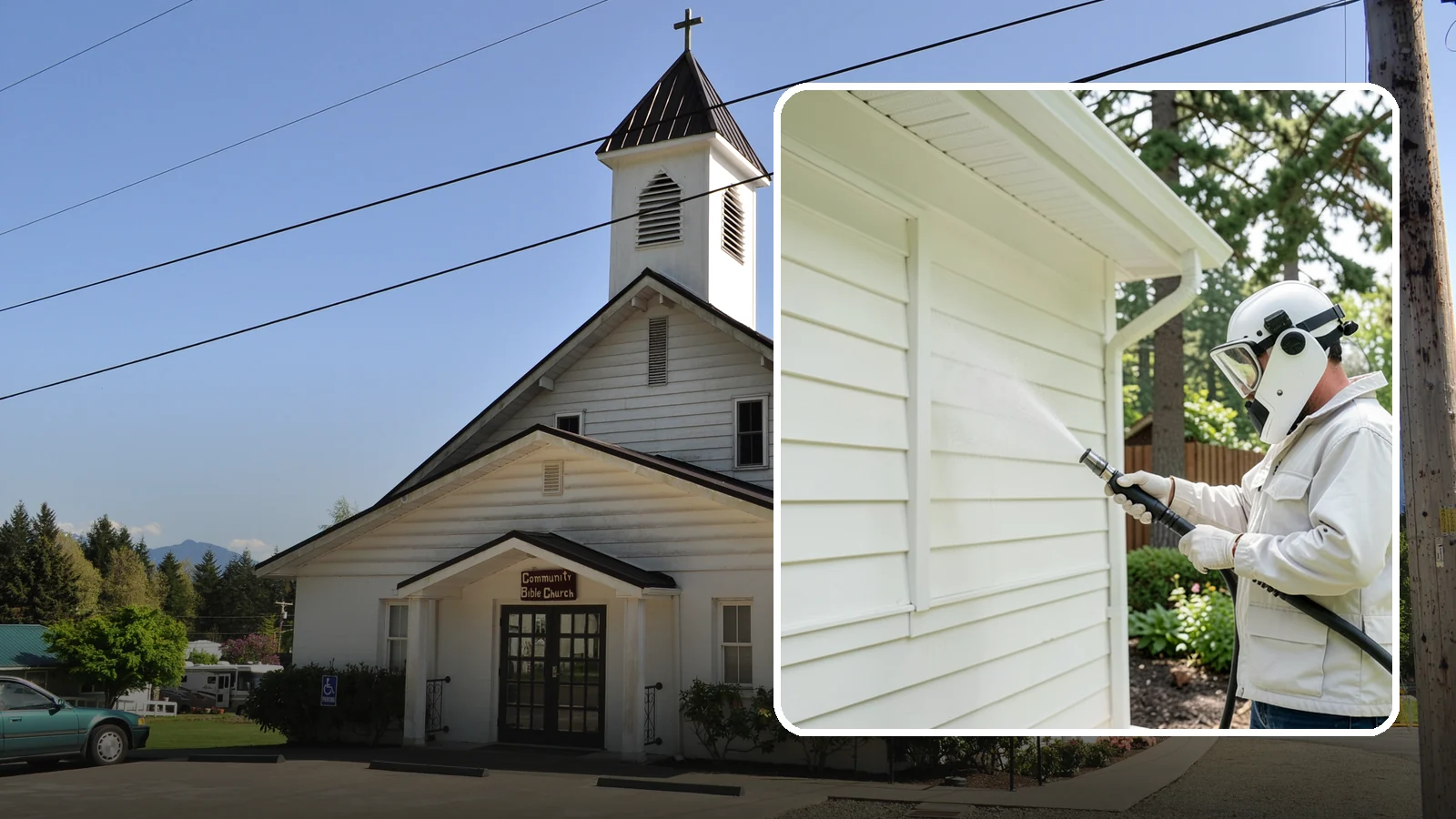Soft House Washing in Concrete, Skagit County, WA - Soft house washing uses low pressure and specialized detergents to clean delicate siding without the risk of gouging or water...