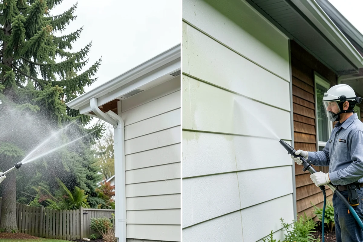 Soft House Washing in Concrete, Skagit County, WA - Evaluate the home for pressure-sensitive materials and entry points