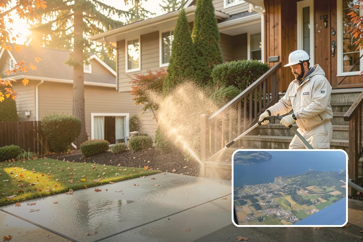 Soft House Washing in Coupeville, Island County, WA - Eliminates the danger of water pushed behind siding