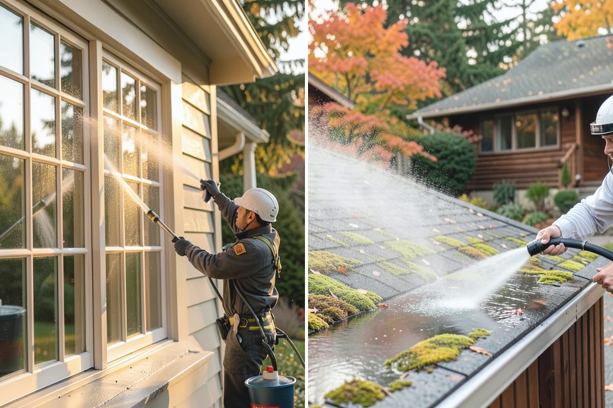 Soft House Washing in Des Moines, King County, WA - Evaluate the home for pressure-sensitive materials and entry points