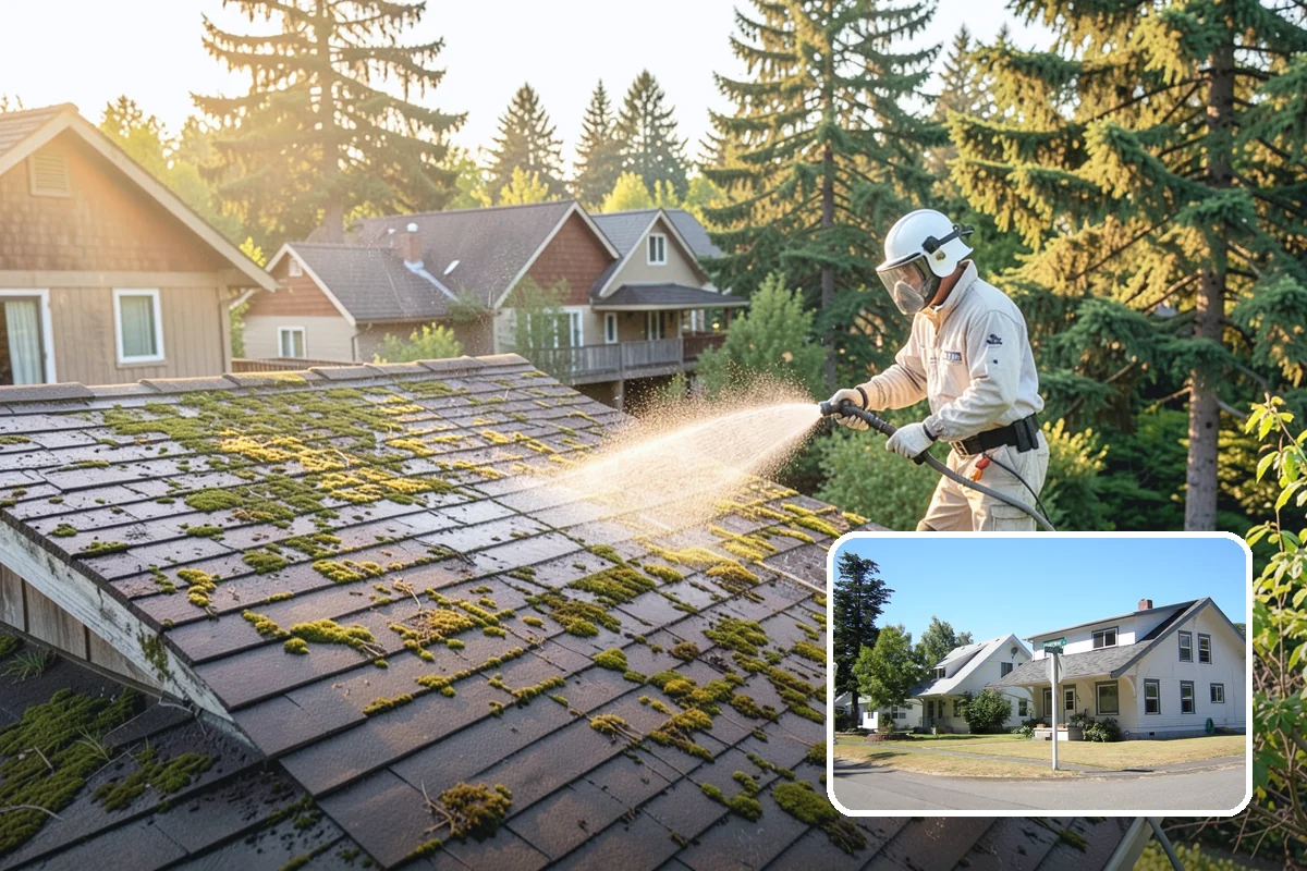 Soft House Washing in DuPont, Pierce County, WA - Eliminates the danger of water pushed behind siding