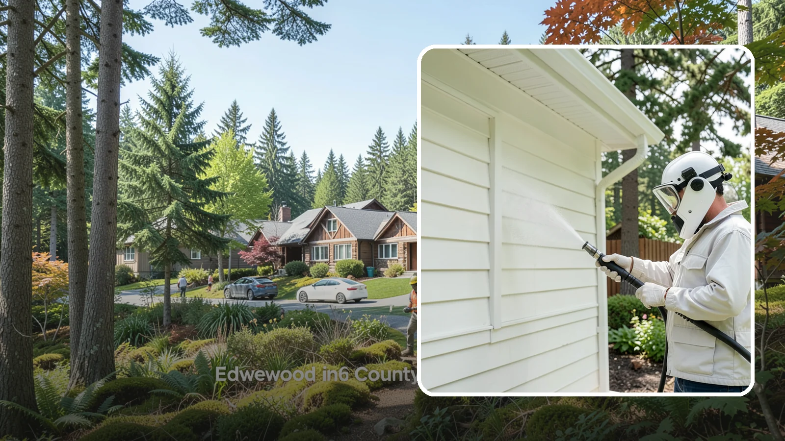 Soft House Washing in Edgewood, Pierce County, WA - Soft house washing uses low pressure and specialized detergents to clean delicate siding without the risk of gouging or water...