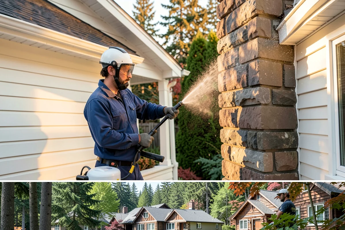 Soft House Washing in Edgewood, Pierce County, WA - The drier stretches from June through September let the low-pressure rinse dry cleanly and slow future regrowth.
