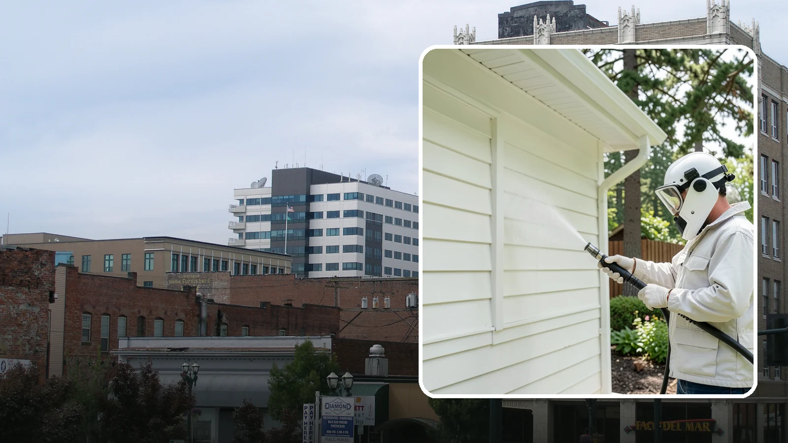 Soft House Washing in Everett, Snohomish County, WA - Soft house washing uses low pressure and specialized detergents to clean delicate siding without the risk of gouging or water...