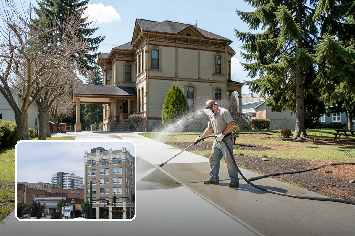 Soft House Washing in Everett, Snohomish County, WA - Eliminates the danger of water pushed behind siding