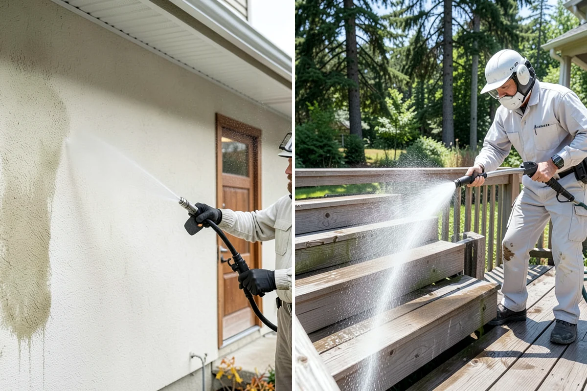 Soft House Washing in Everett, Snohomish County, WA - Evaluate the home for pressure-sensitive materials and entry points