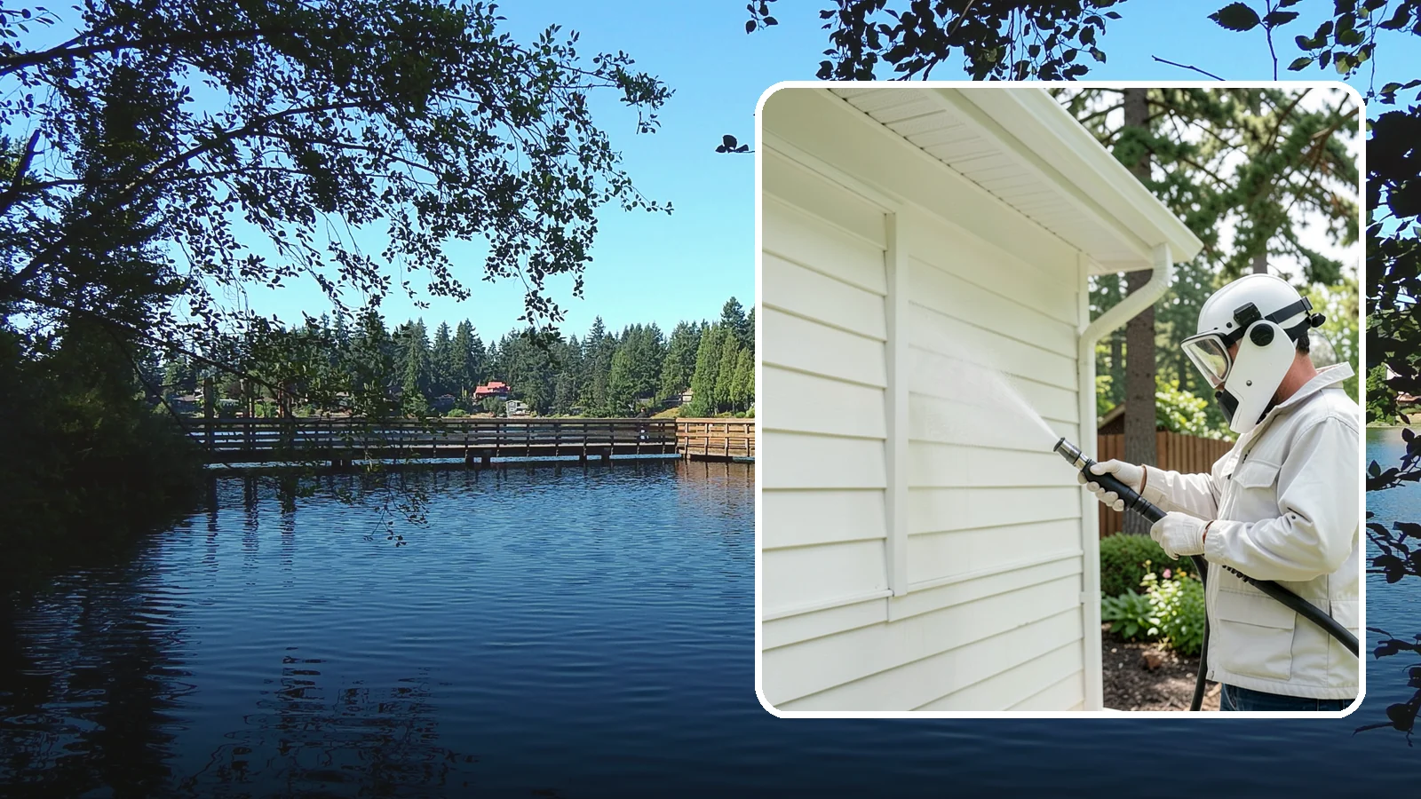 Soft House Washing in Federal Way, King County, WA - Soft house washing uses low pressure and specialized detergents to clean delicate siding without the risk of gouging or water...