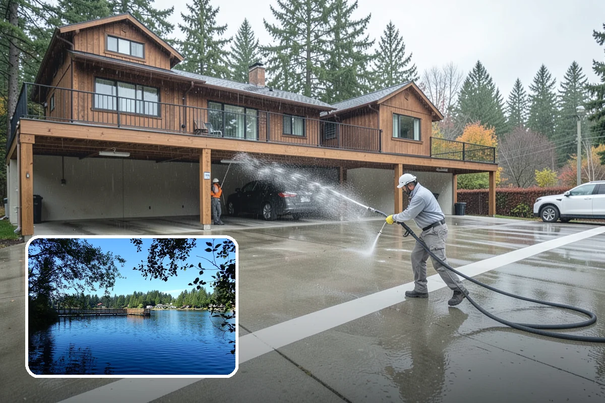 Soft House Washing in Federal Way, King County, WA - Eliminates the danger of water pushed behind siding