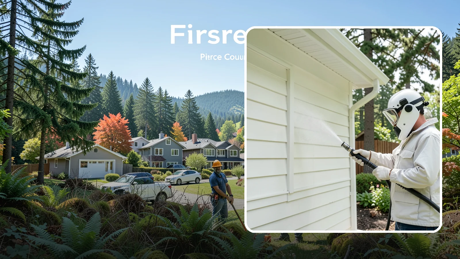 Soft House Washing in Fircrest, Pierce County, WA - Soft house washing uses low pressure and specialized detergents to clean delicate siding without the risk of gouging or water...