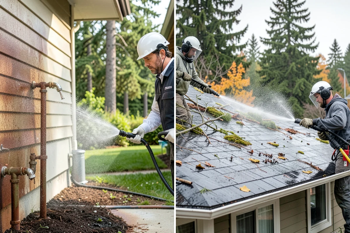 Soft House Washing in Gig Harbor, Pierce County, WA - Evaluate the home for pressure-sensitive materials and entry points