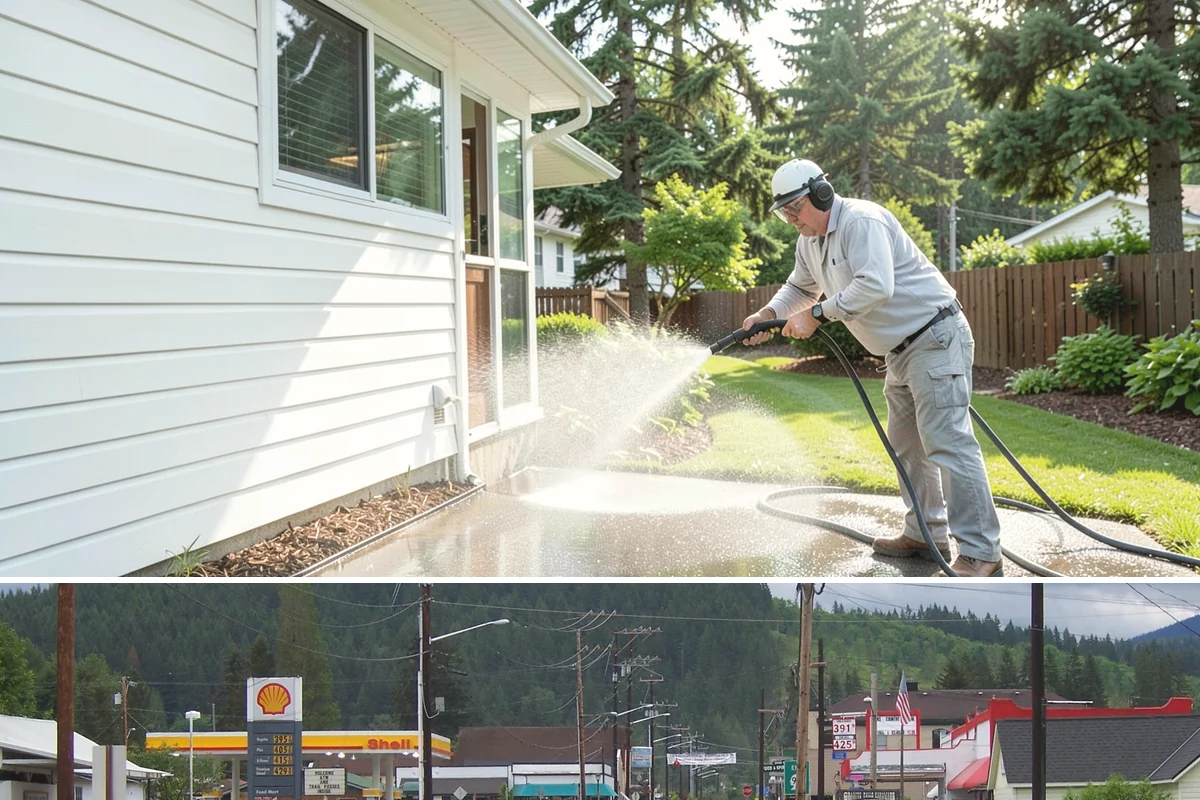 Soft House Washing in Granite Falls, Snohomish County, WA - The drier stretches from June through September let the low-pressure rinse dry cleanly and slow future regrowth.