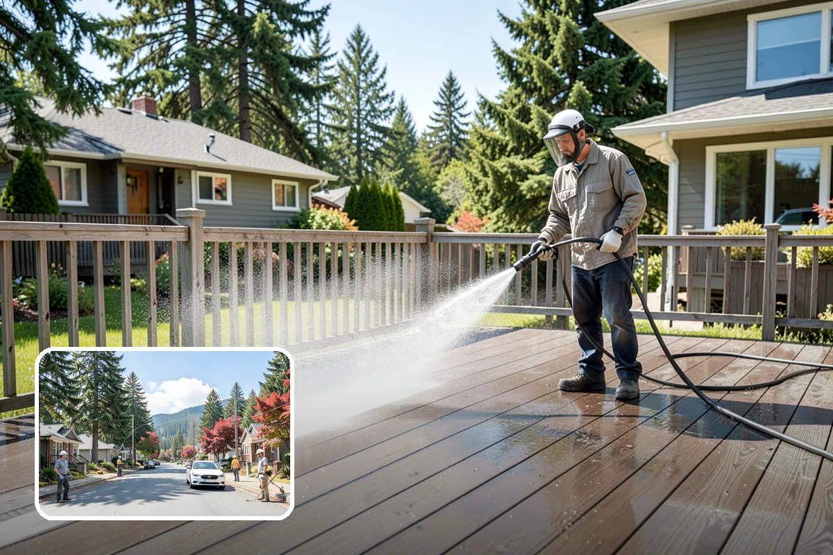 Soft House Washing in Hunts Point, King County, WA - Eliminates the danger of water pushed behind siding