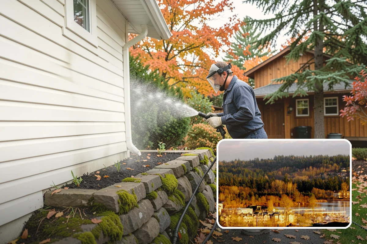 Soft House Washing in Kenmore, King County, WA - Eliminates the danger of water pushed behind siding