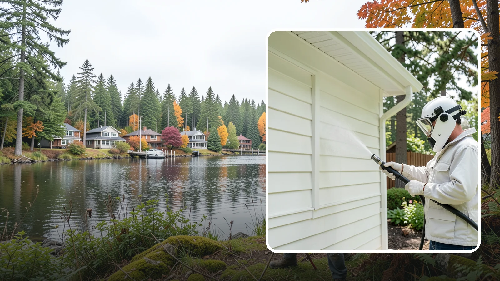 Soft House Washing in La Conner, Skagit County, WA - Soft house washing uses low pressure and specialized detergents to clean delicate siding without the risk of gouging or water...