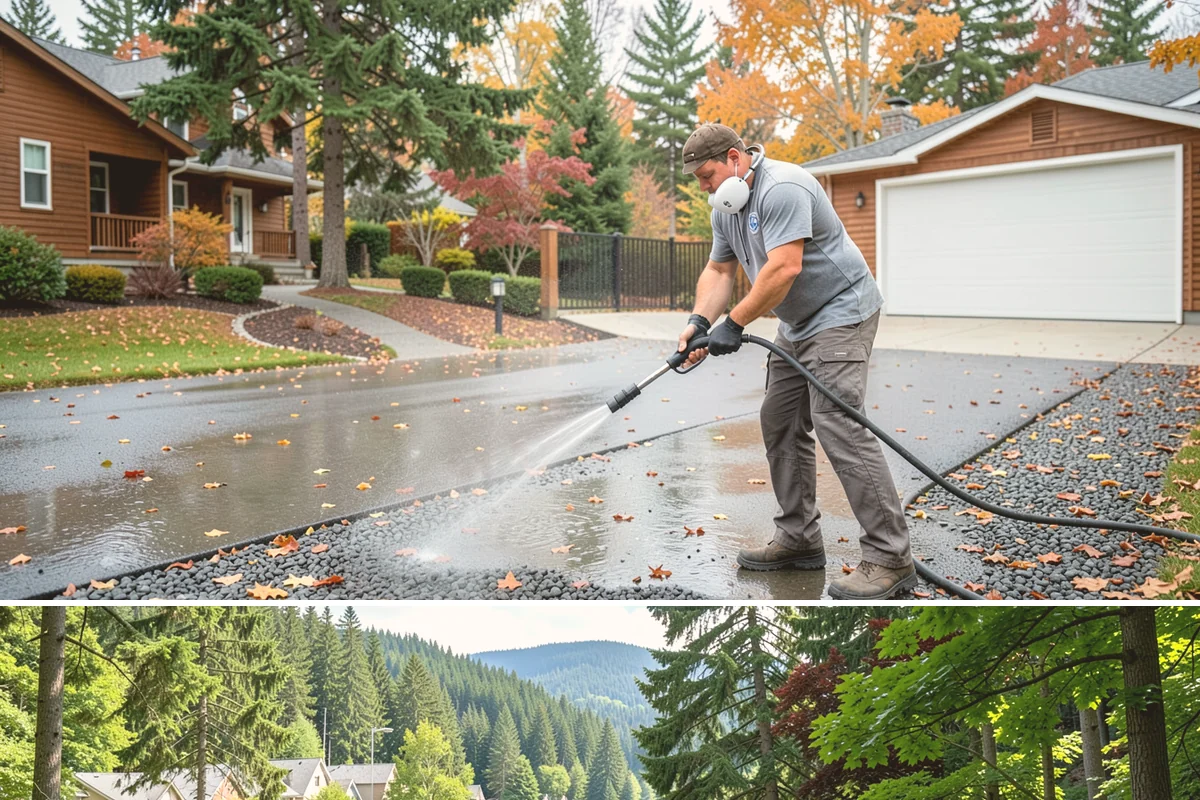 Soft House Washing in Lake Forest Park, King County, WA - The drier stretches from June through September let the low-pressure rinse dry cleanly and slow future regrowth.