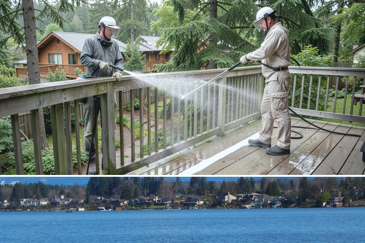 Soft House Washing in Lake Stevens, Snohomish County, WA - The drier stretches from June through September let the low-pressure rinse dry cleanly and slow future regrowth.