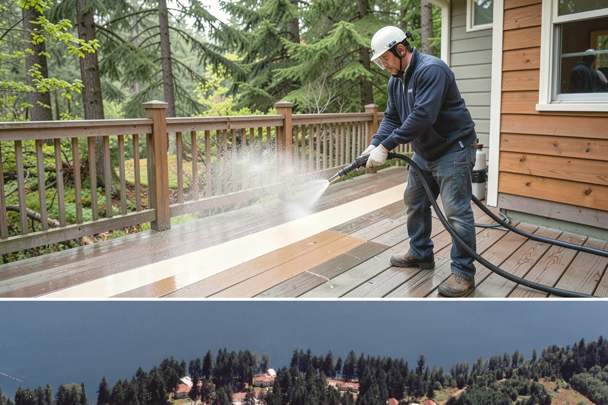 Soft House Washing in Lakewood, Pierce County, WA - The drier stretches from June through September let the low-pressure rinse dry cleanly and slow future regrowth.