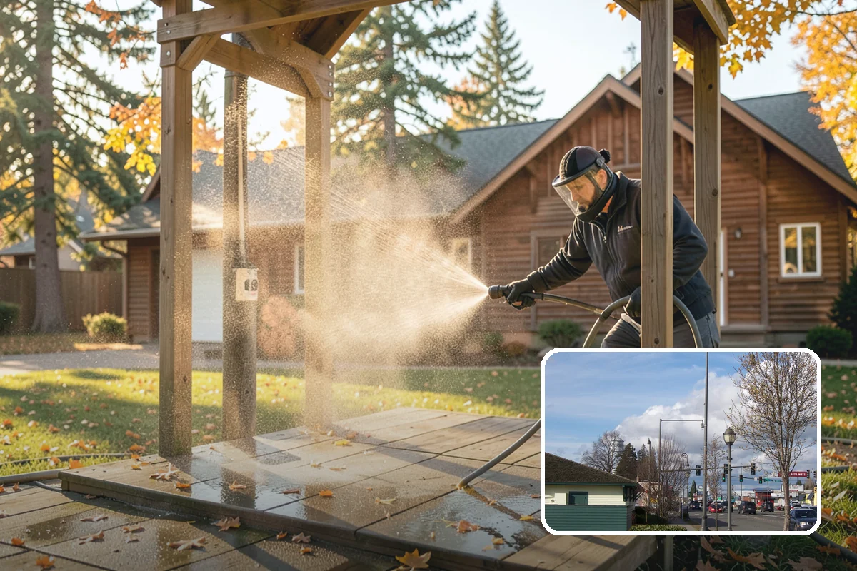 Soft House Washing in Marysville, Snohomish County, WA - Eliminates the danger of water pushed behind siding