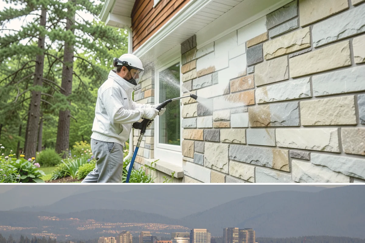 Soft House Washing in Medina, King County, WA - The drier stretches from June through September let the low-pressure rinse dry cleanly and slow future regrowth.
