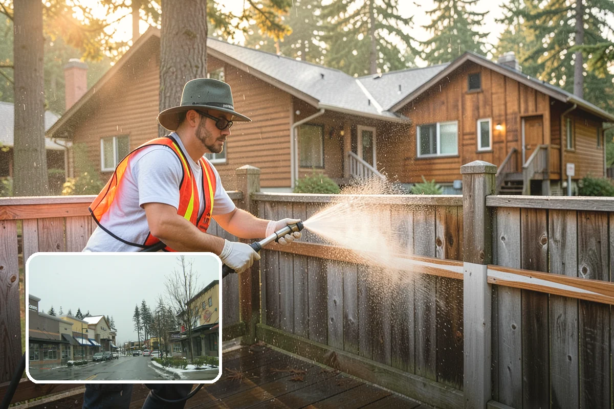 Soft House Washing in Mill Creek, Snohomish County, WA - Eliminates the danger of water pushed behind siding