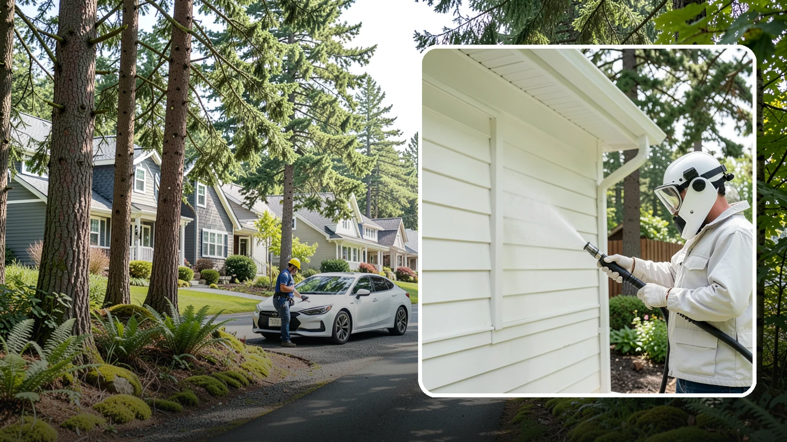 Soft House Washing in Normandy Park, King County, WA - Soft house washing uses low pressure and specialized detergents to clean delicate siding without the risk of gouging or water...
