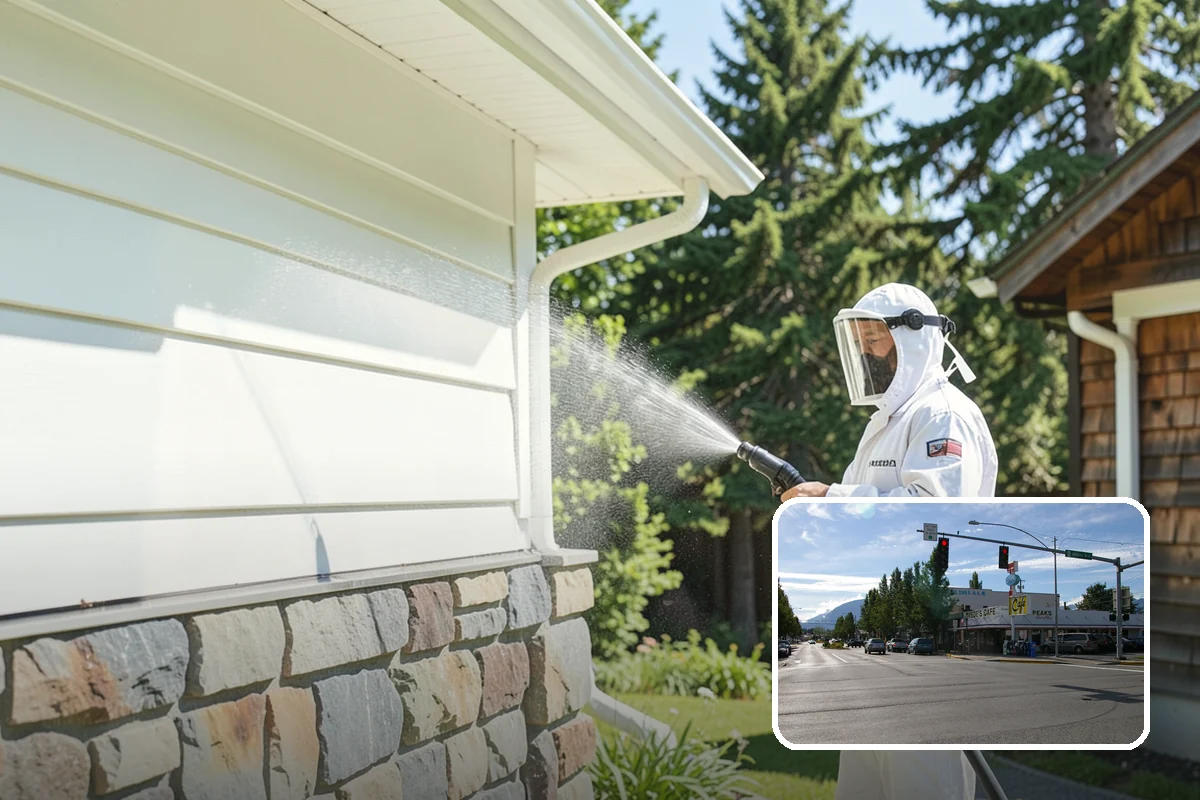 Soft House Washing in North Bend, King County, WA - Eliminates the danger of water pushed behind siding