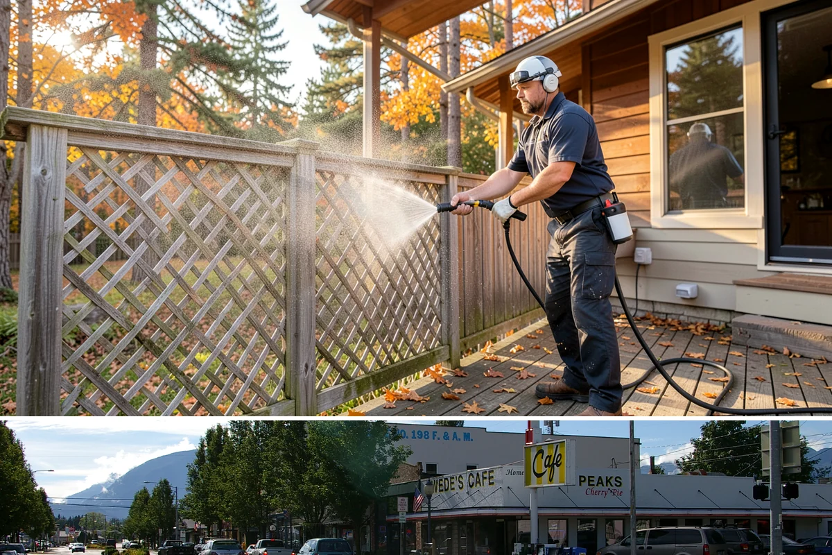 Soft House Washing in North Bend, King County, WA - The drier stretches from June through September let the low-pressure rinse dry cleanly and slow future regrowth.