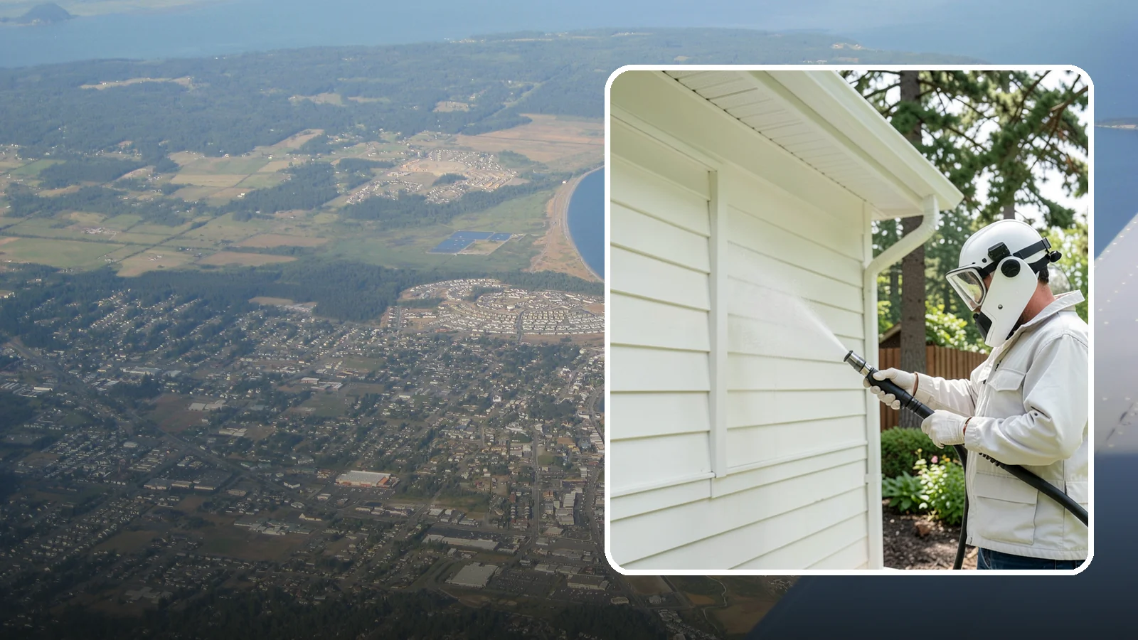 Soft House Washing in Oak Harbor, Island County, WA - Soft house washing uses low pressure and specialized detergents to clean delicate siding without the risk of gouging or water...