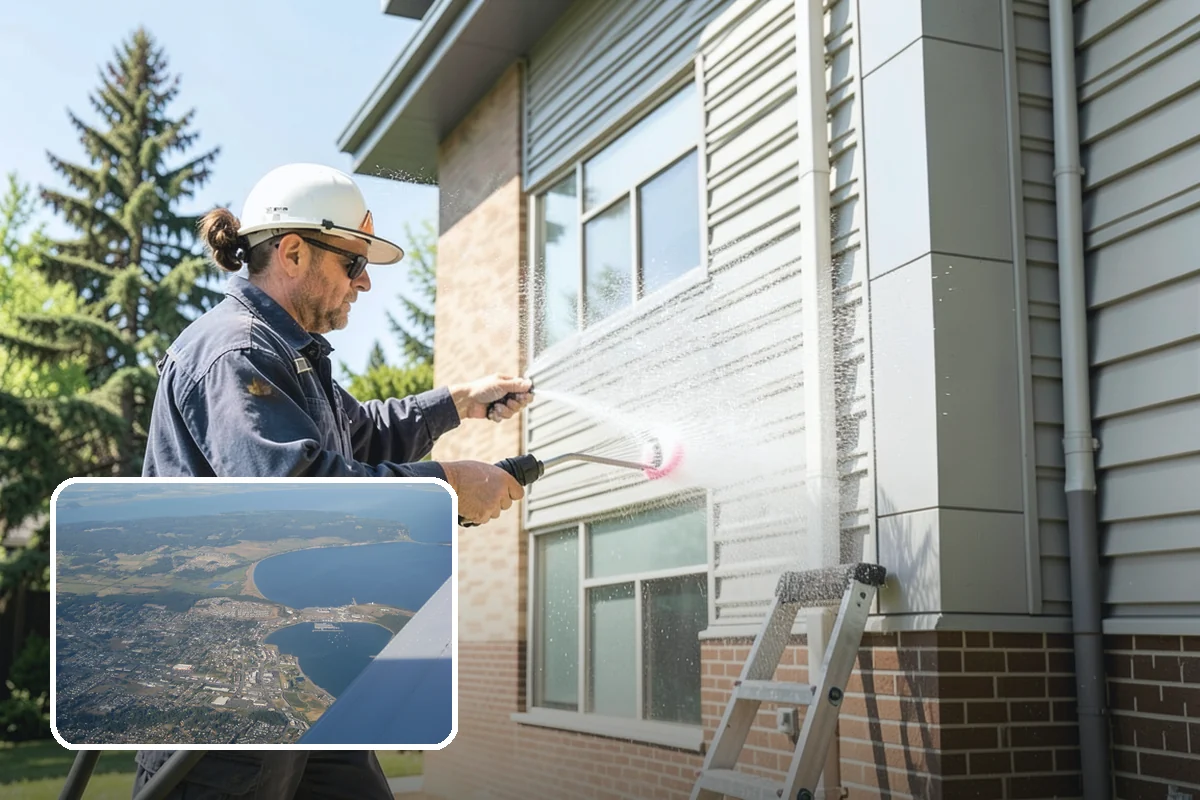 Soft House Washing in Oak Harbor, Island County, WA - Eliminates the danger of water pushed behind siding