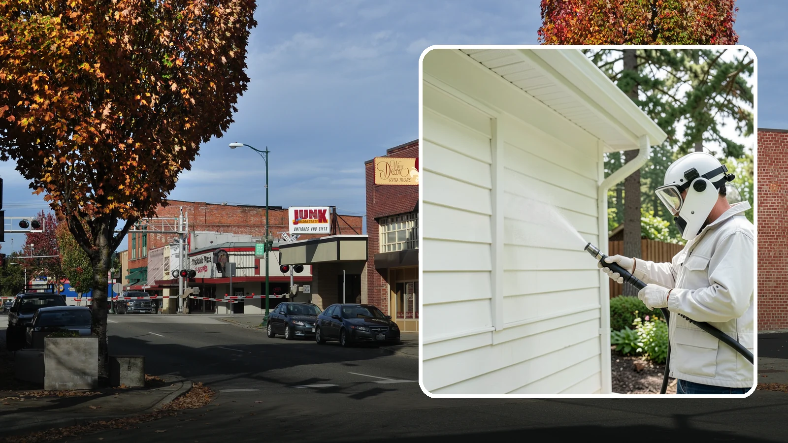 Soft House Washing in Puyallup, Pierce County, WA - Soft house washing uses low pressure and specialized detergents to clean delicate siding without the risk of gouging or water...