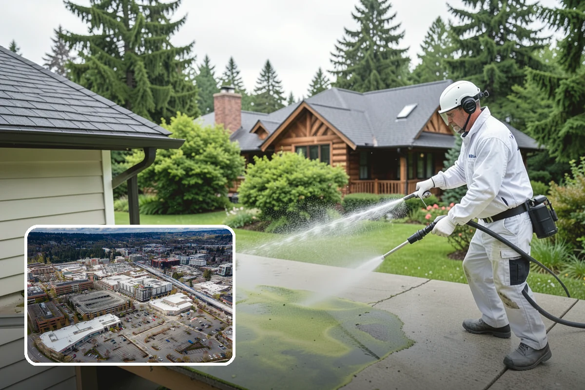 Soft House Washing in Redmond, King County, WA - Eliminates the danger of water pushed behind siding