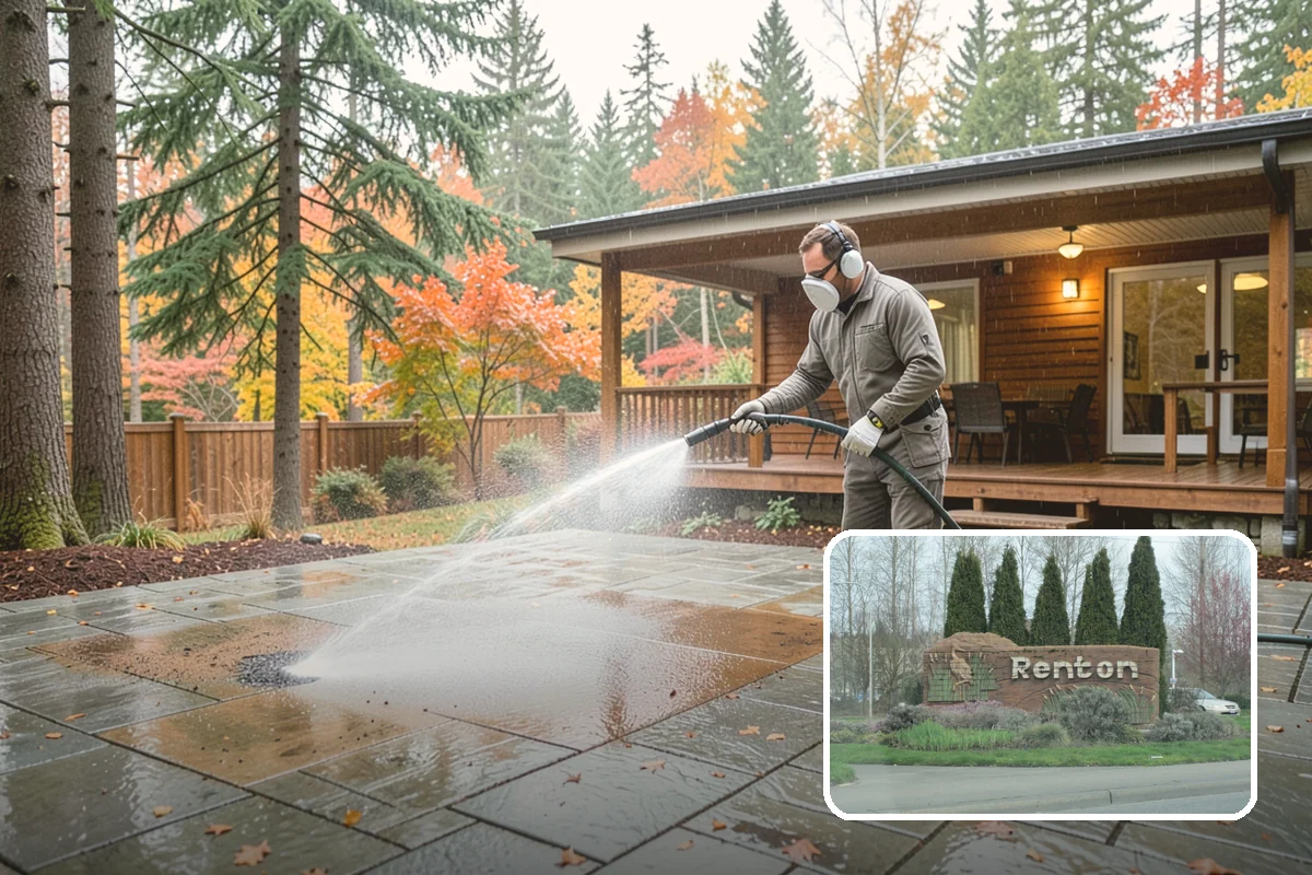 Soft House Washing in Renton, King County, WA - Eliminates the danger of water pushed behind siding