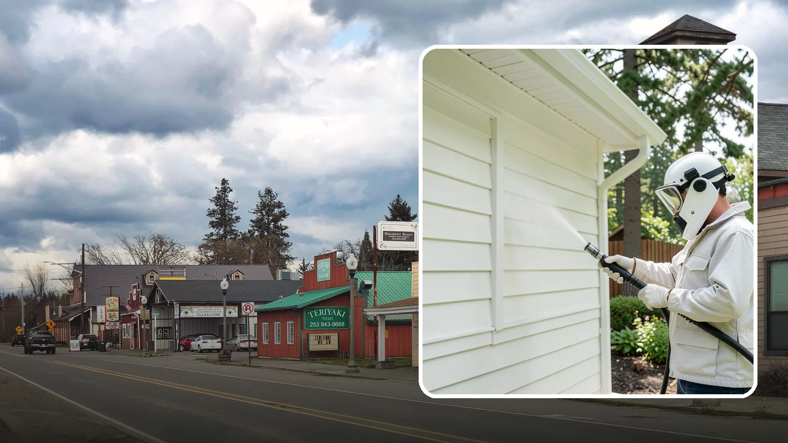 Soft House Washing in Roy, Pierce County, WA - Soft house washing uses low pressure and specialized detergents to clean delicate siding without the risk of gouging or water...