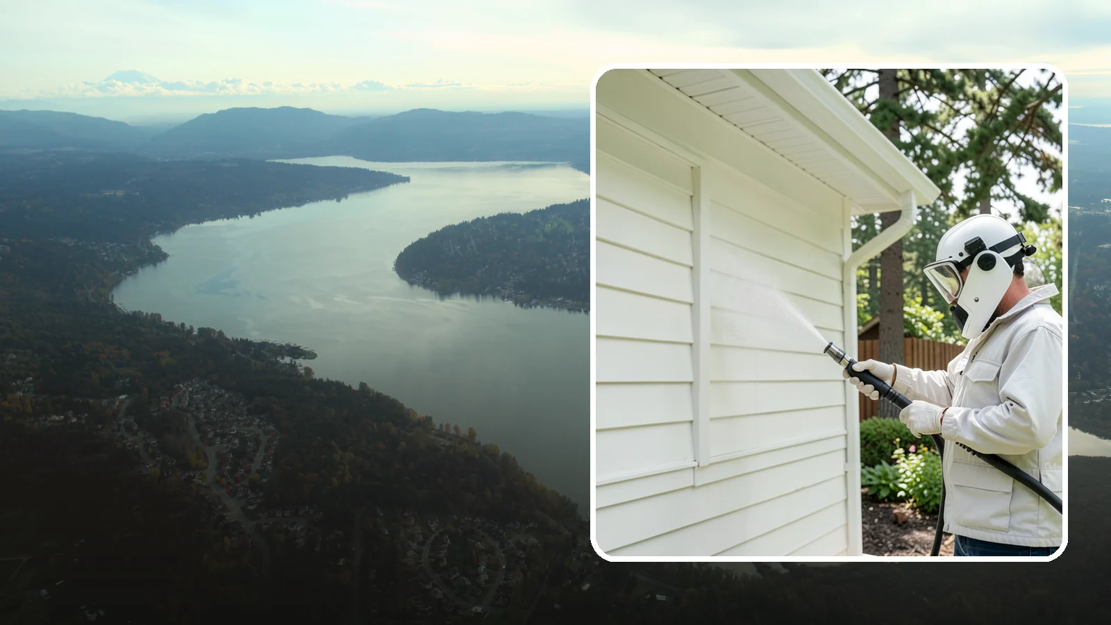 Soft House Washing in Sammamish, King County, WA - Soft house washing uses low pressure and specialized detergents to clean delicate siding without the risk of gouging or water...