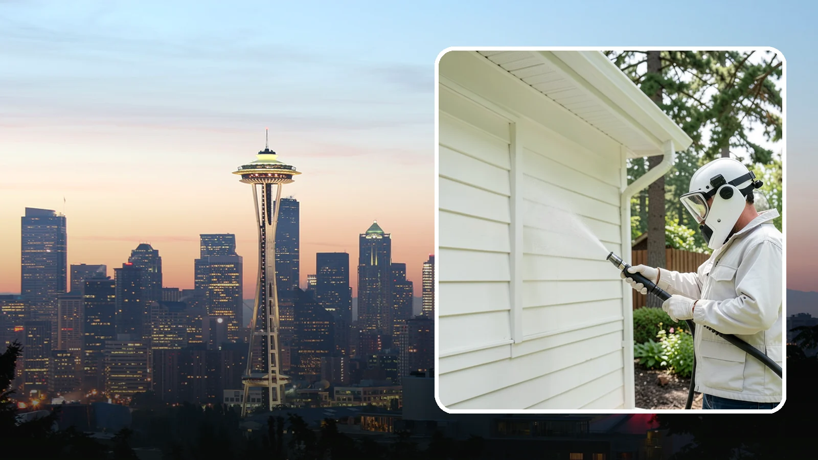 Soft House Washing in Seattle, King County, WA - Soft house washing uses low pressure and specialized detergents to clean delicate siding without the risk of gouging or water...