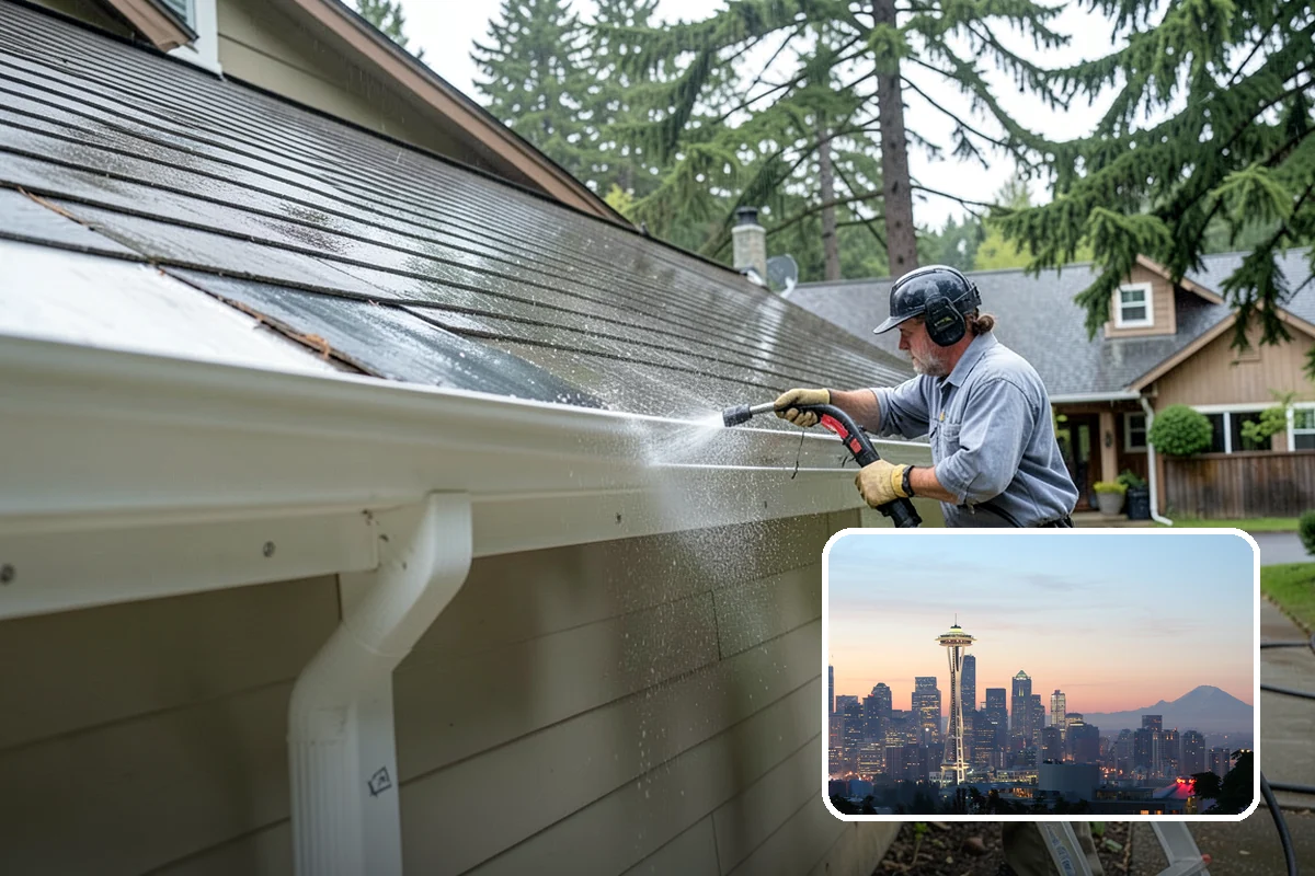 Soft House Washing in Seattle, King County, WA - Eliminates the danger of water pushed behind siding