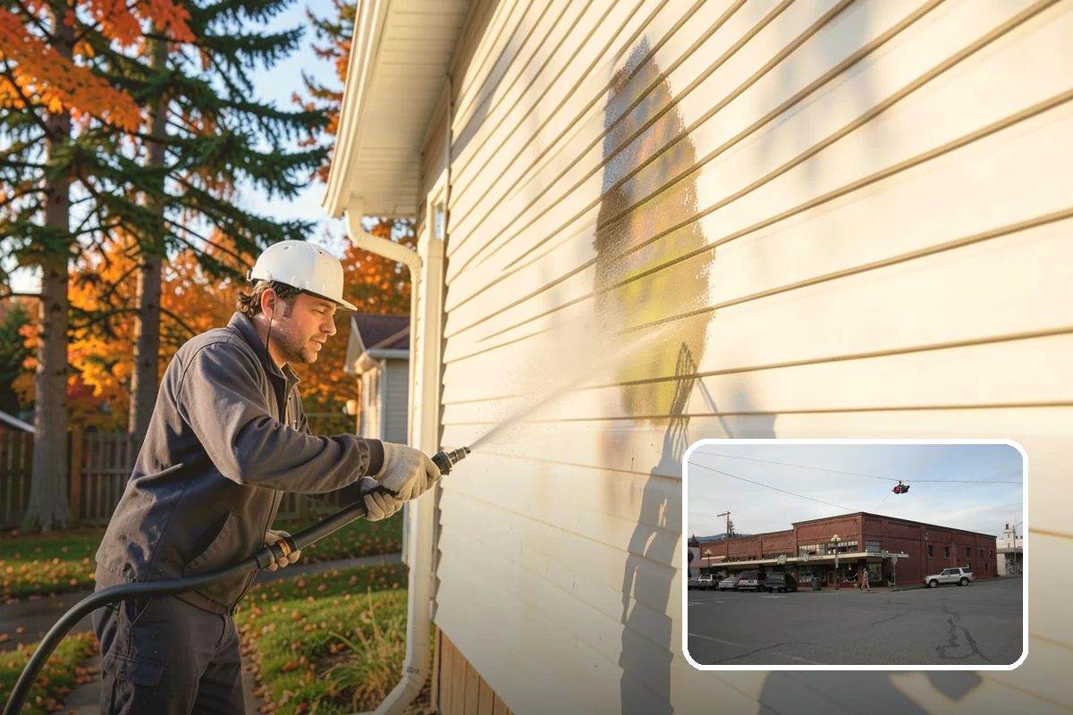 Soft House Washing in Sedro-Woolley, Skagit County, WA - Eliminates the danger of water pushed behind siding