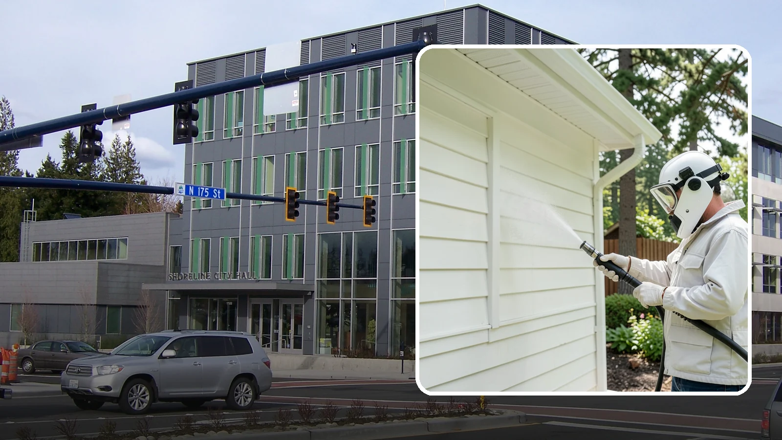 Soft House Washing in Shoreline, King County, WA - Soft house washing uses low pressure and specialized detergents to clean delicate siding without the risk of gouging or water...