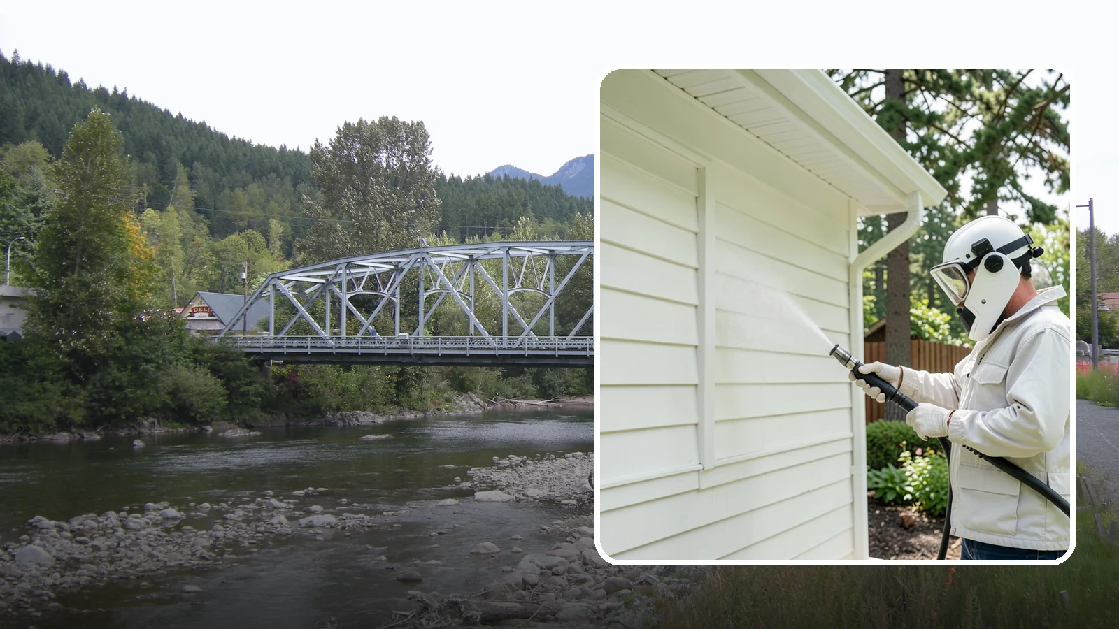 Soft House Washing in Skykomish, King County, WA - Soft house washing uses low pressure and specialized detergents to clean delicate siding without the risk of gouging or water...