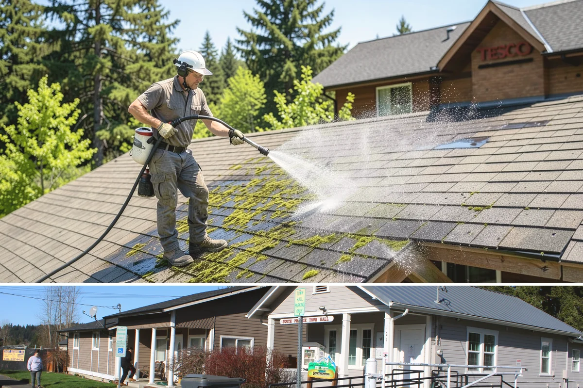 Soft House Washing in South Prairie, Pierce County, WA - The drier stretches from June through September let the low-pressure rinse dry cleanly and slow future regrowth.