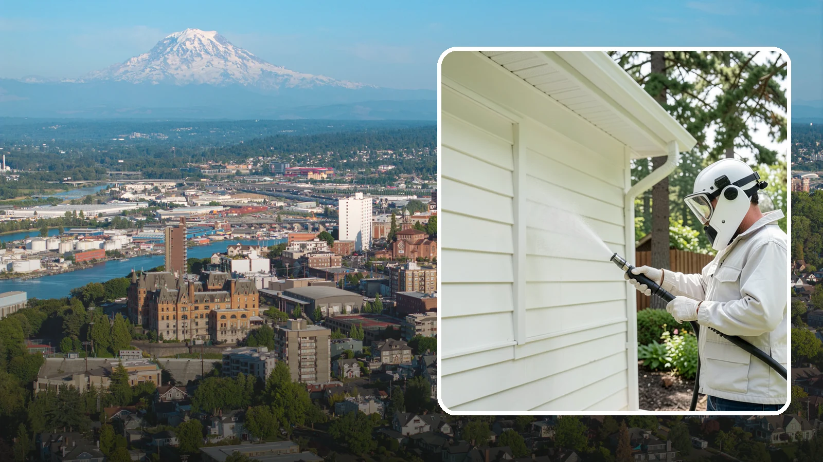 Soft House Washing in Tacoma, Pierce County, WA - Soft house washing uses low pressure and specialized detergents to clean delicate siding without the risk of gouging or water...