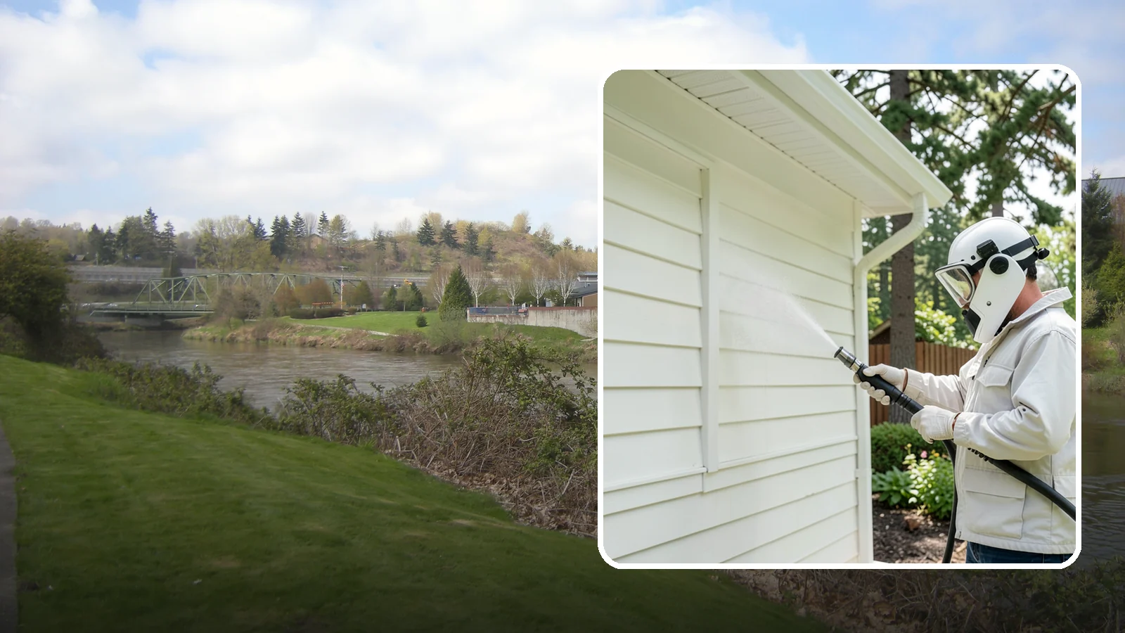 Soft House Washing in Tukwila, King County, WA - Soft house washing uses low pressure and specialized detergents to clean delicate siding without the risk of gouging or water...